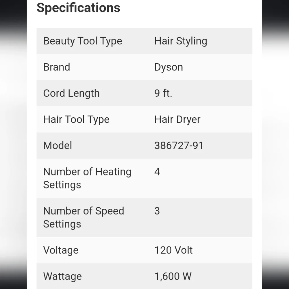 Dyson Supersonic Hair Dryer and Styling, Stand & Attachments Brand New
